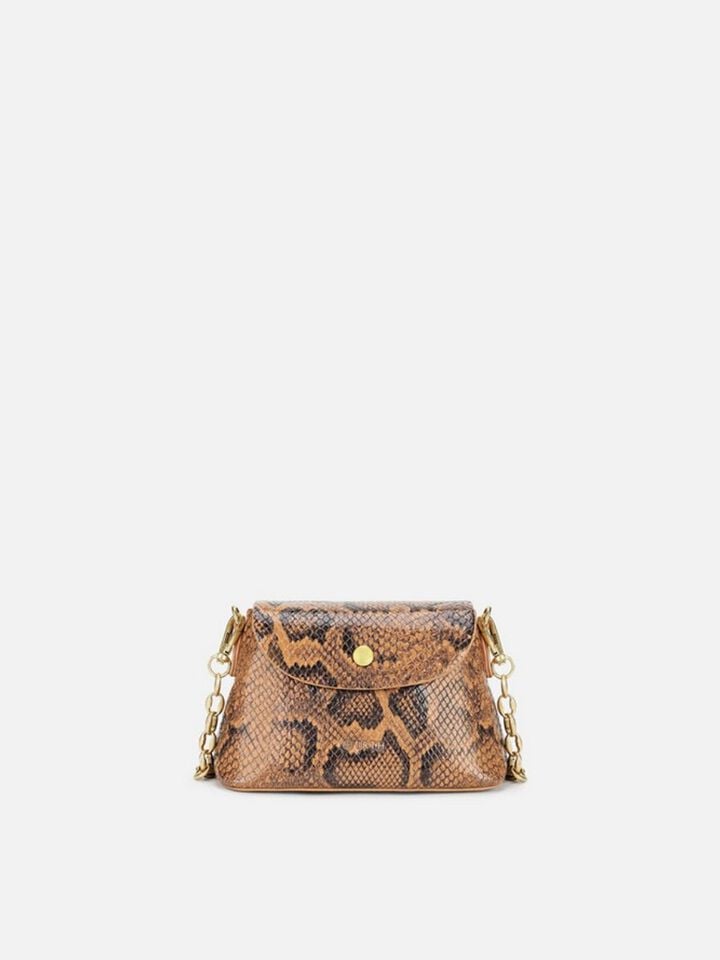 Ness Snakeskin Sling - Tan
