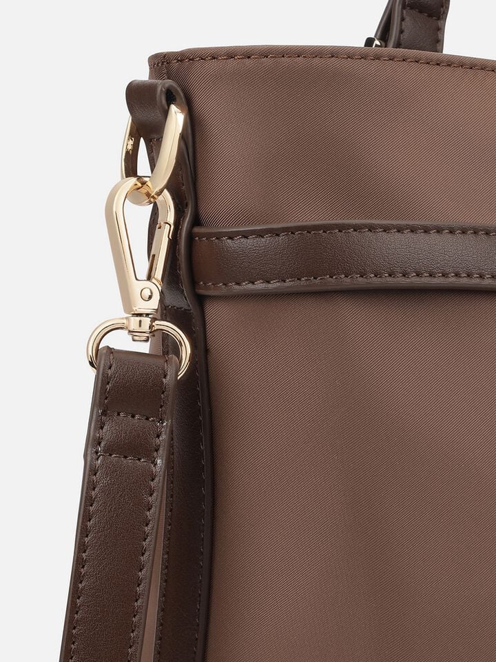 Thea Nylon Work Bag - Brown