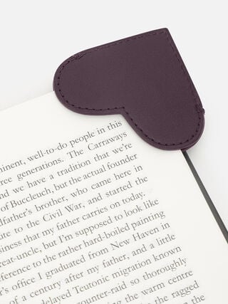 Austen Leather Bookmark - Plum