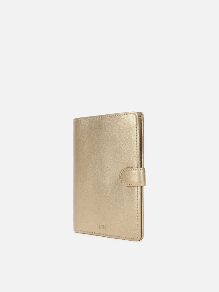 Atlas Leather Passport Holder - Gold