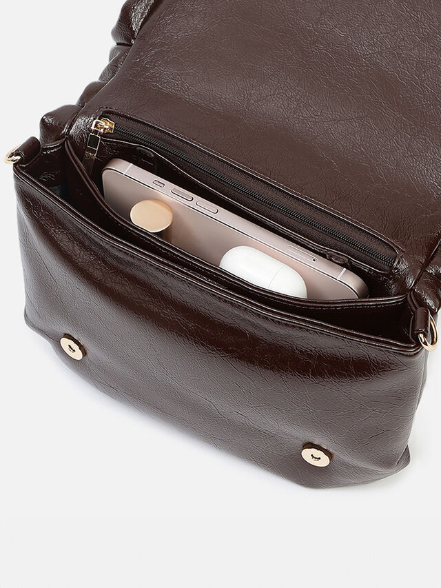 Veronica Clutch Medium - Brown