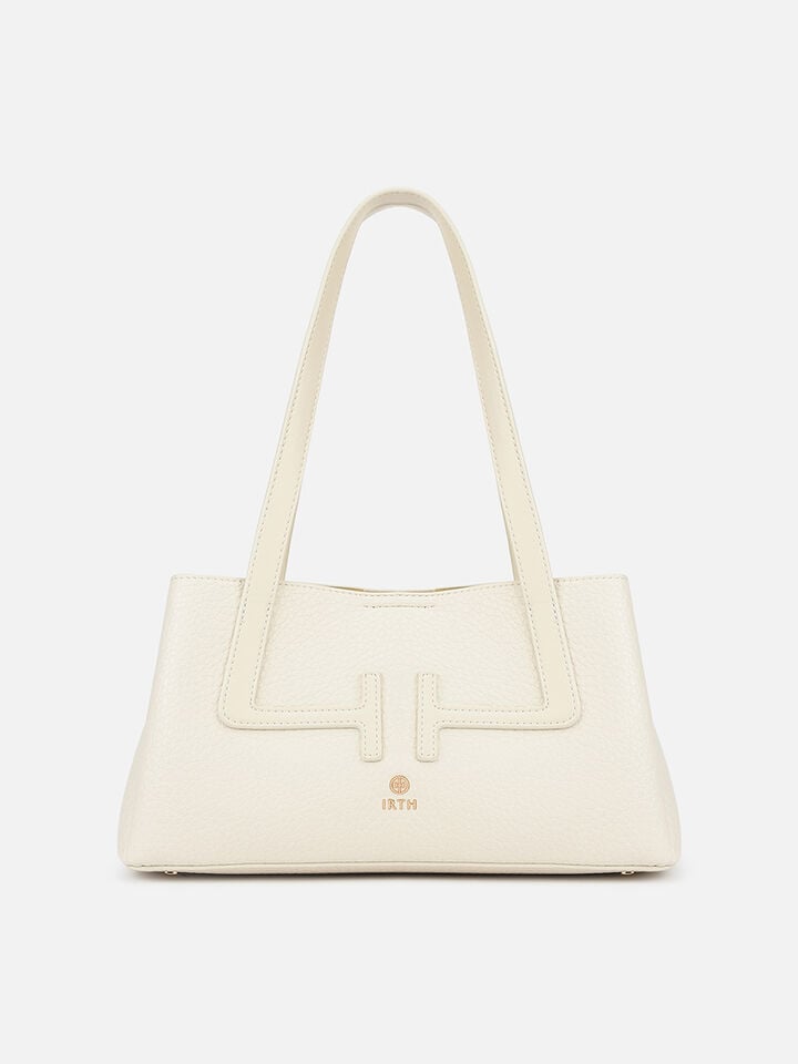 Initials Wide Shoulder Bag - Off-White