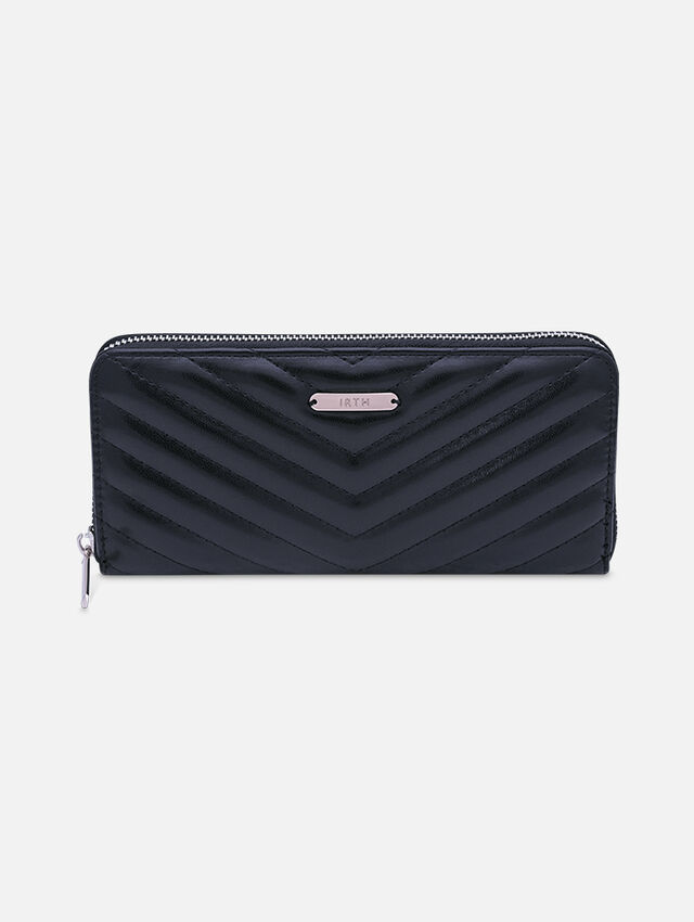 Quilted Black Wallet