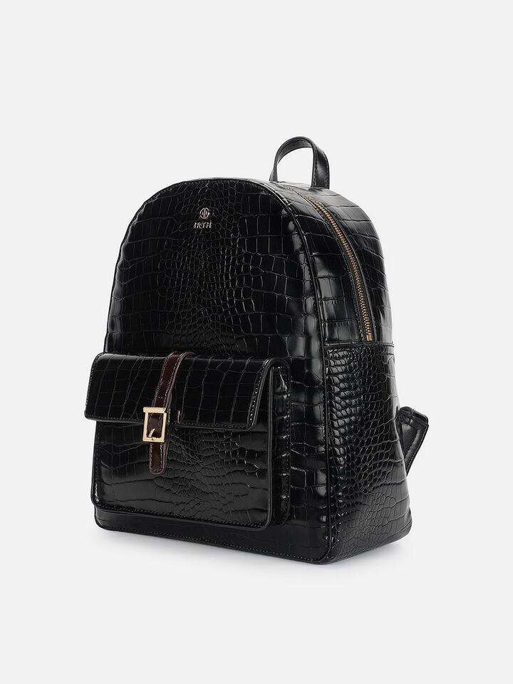Marlow Croco Backpack - Black