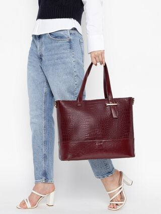Demi Work Bag - Dark Cherry