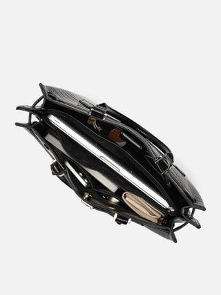 Stephanie Croco Work Bag - Black