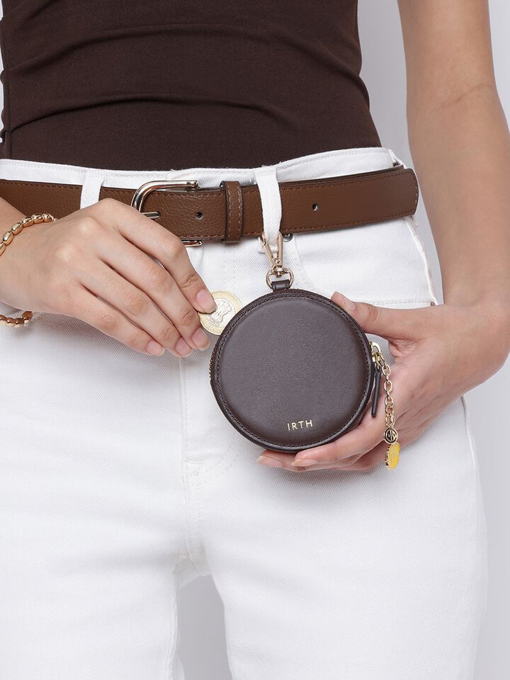 Chime Leather Coin Pouch - Hot Chocolate