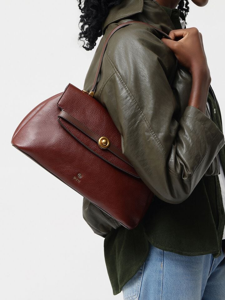 Valerie Wide Shoulder Bag - Brown