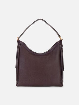 Lillian Leather Shoulder Bag - Plum