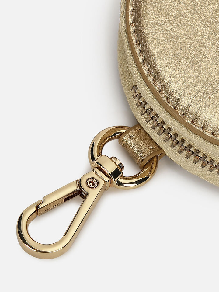 Chime Leather Coin Pouch - Gold