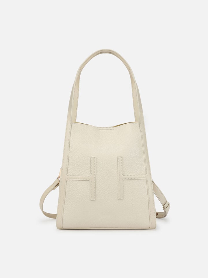 Initials Tall Shoulder Bag - Off-White