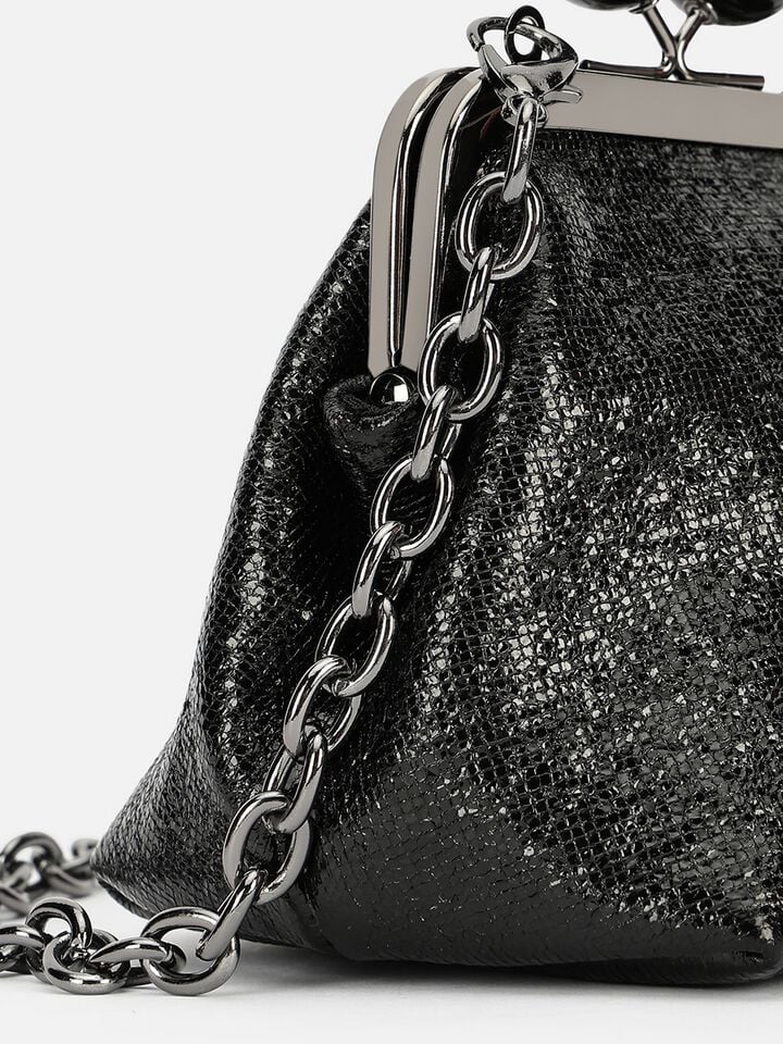 Juliet Sparkles Miniature Kiss Lock - Black