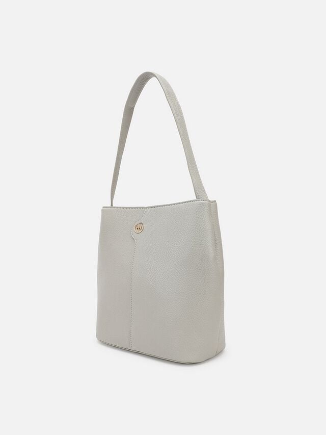 Phoebe Shoulder Bag - Circular Grey