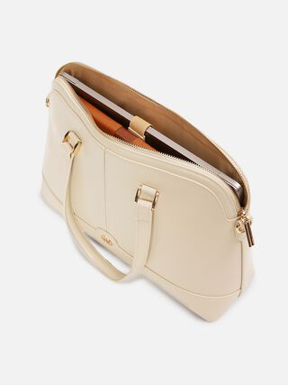 Brenda Medium Work Bag - White