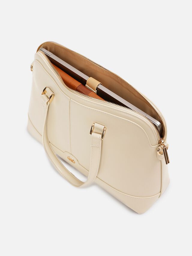 Brenda Medium Work Bag - White