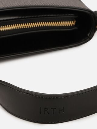Olivia Tweed Shoulder Bag - Black