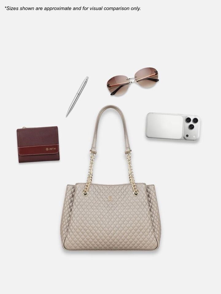 Dawn Quilted Shoulder Bag - Gold
