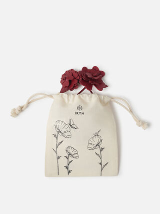 IRTH Poppies Leather Charm - Dark Cherry