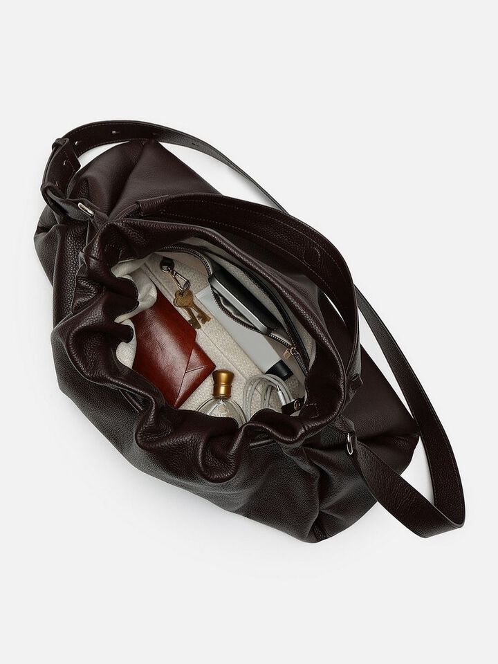 Lois Leather Shoulder Bag - Espresso