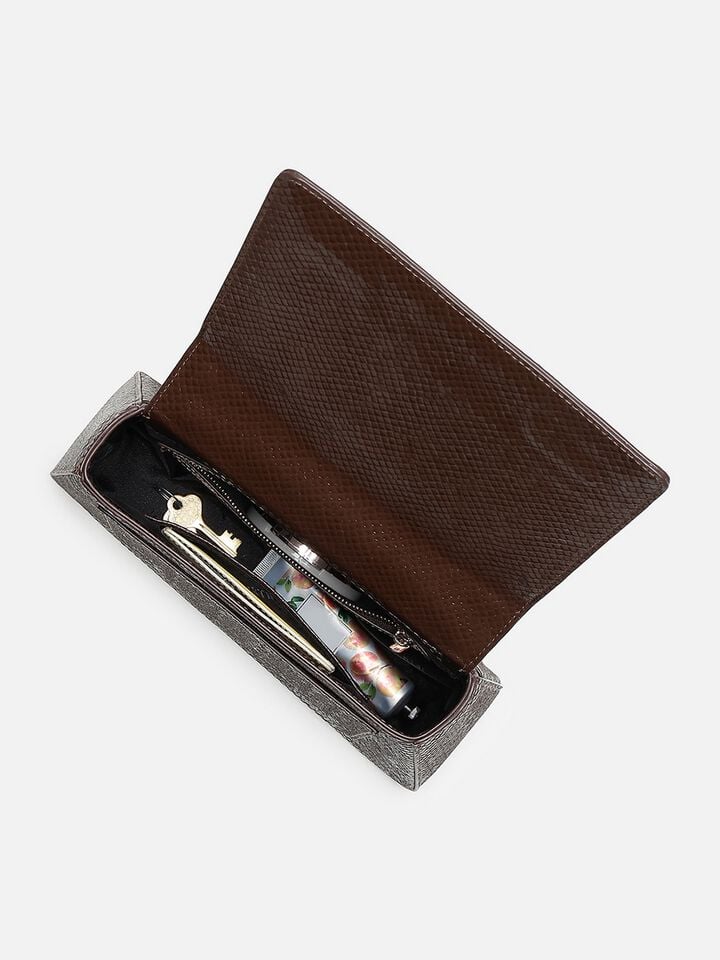 Stevie Snakeskin Sling - Brown