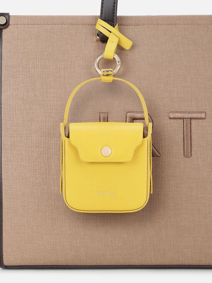 Amy Miniature Leather Shoulder Bag - Yellow