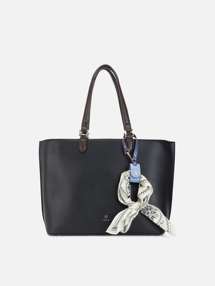 Loop Leather Scarf Holder - Blue