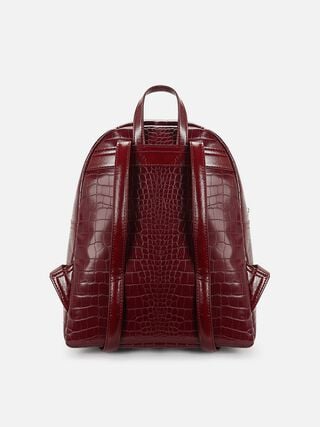 Marlow Croco Backpack - Dark Cherry
