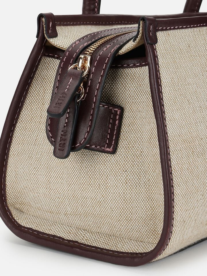 Phoebe Canvas Shoulder Bag - Brown