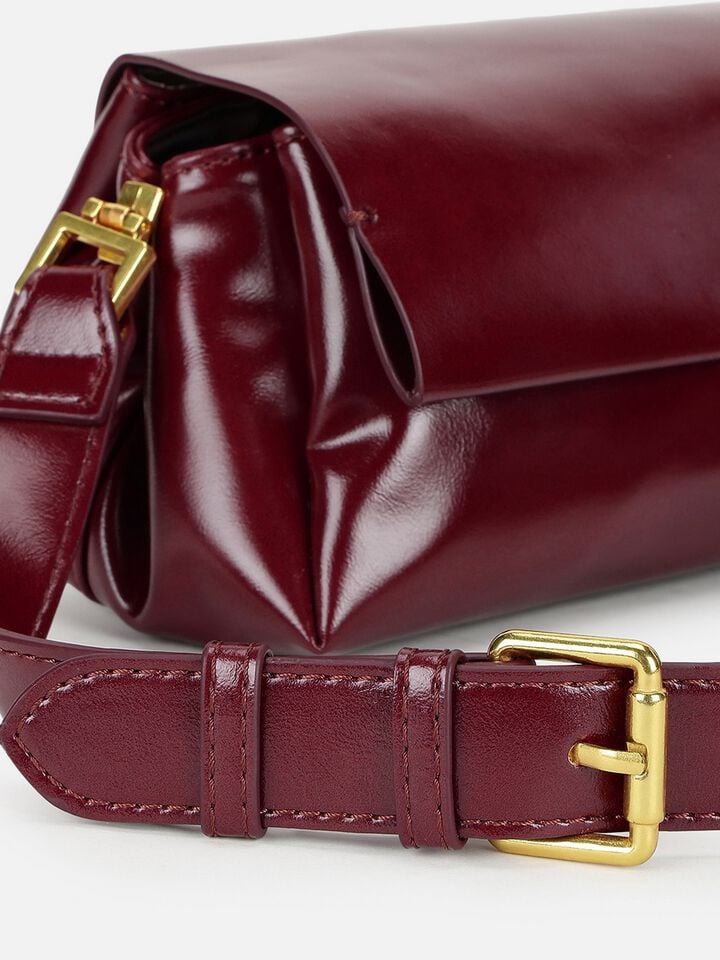 Brianna Wide Shoulder Bag - Cherry
