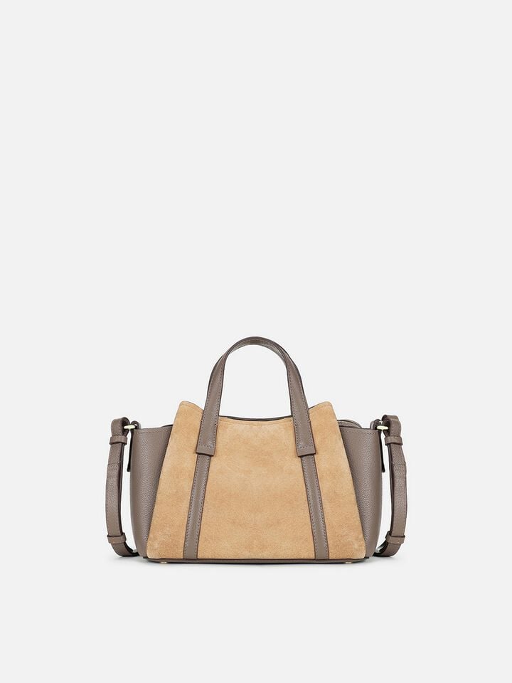 Lily Small Suede Handheld - Brown
