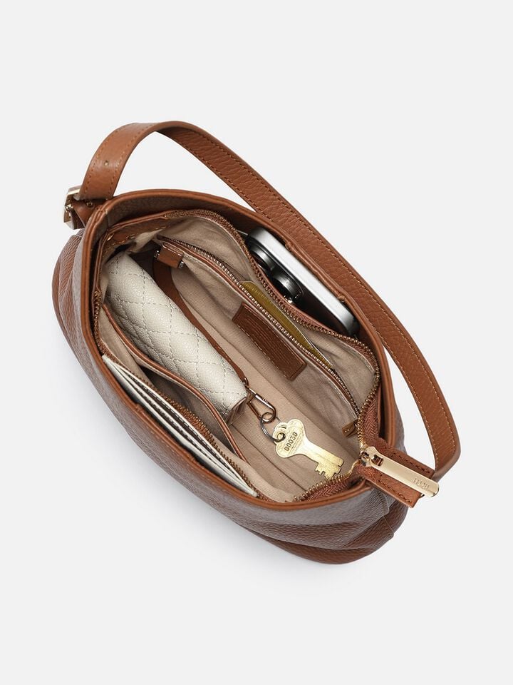 Lisette Leather Shoulder Bag - Tan