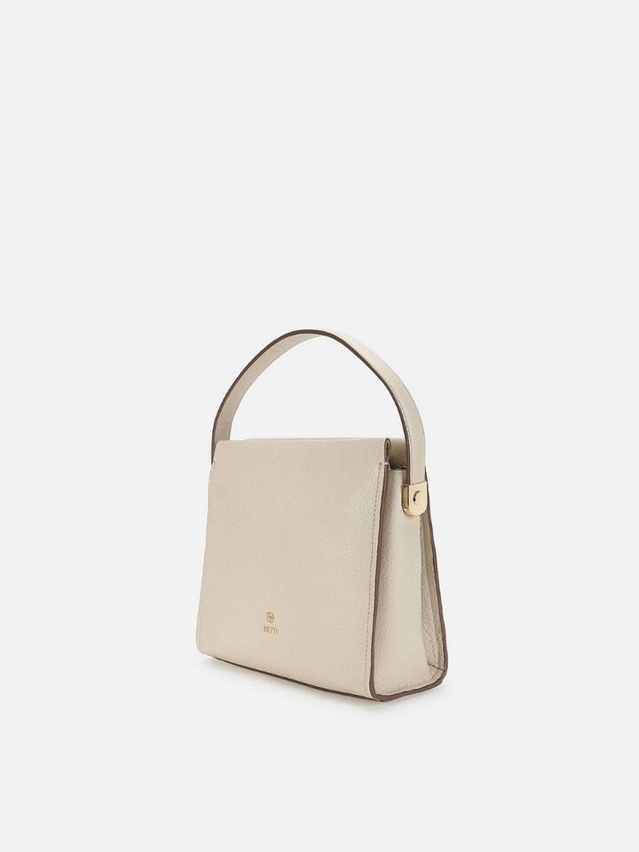 Leona Leather Handheld - Off-White