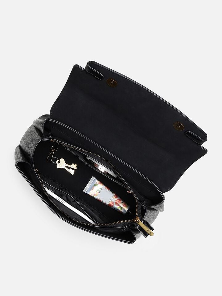 Valerie Wide Shoulder Bag - Black