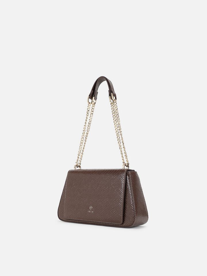 Stevie Snakeskin Sling - Brown