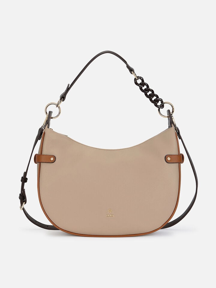 Clara Large Shoulder Bag - Beige