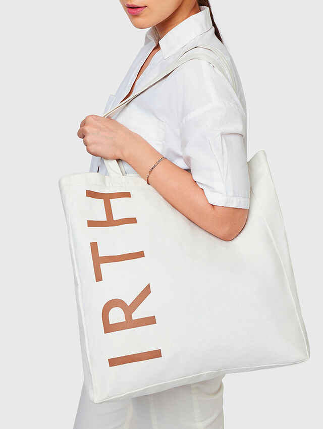 All White Canvas Shopper