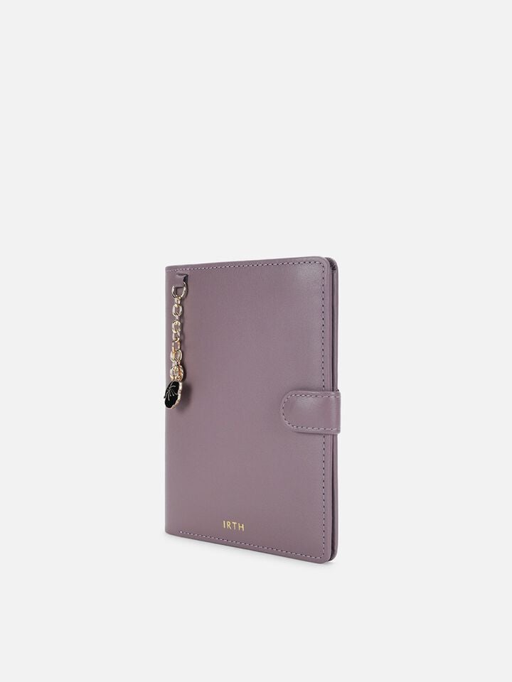 Atlas Leather Passport Holder - Grape