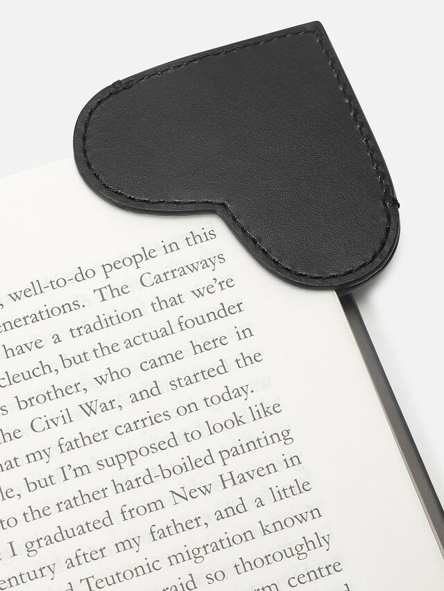 Austen Leather Bookmark - Black