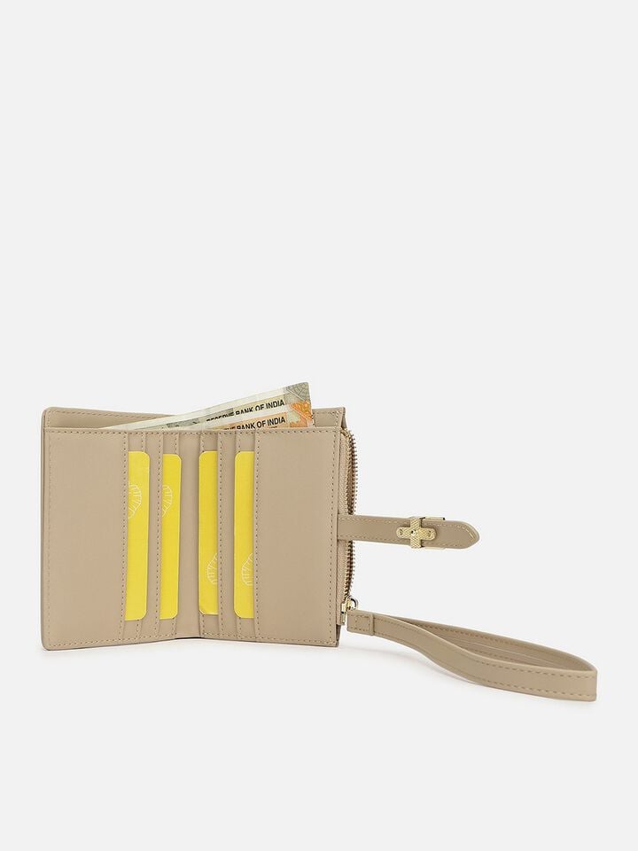Nina Wristlet Wallet - Beige