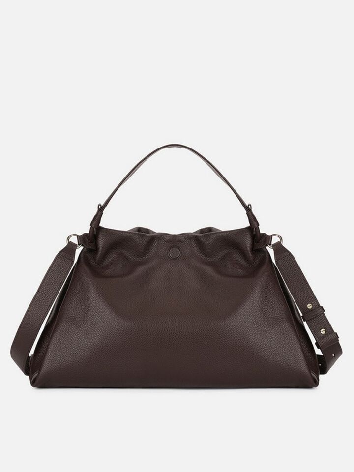 Lois Leather Shoulder Bag - Espresso