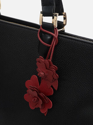 IRTH Poppies Leather Charm - Dark Cherry