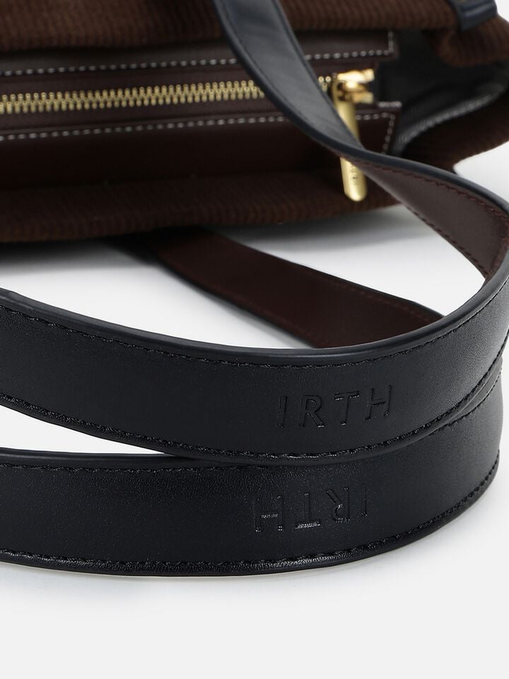 Marina Corduroy Work Bag - Dark Brown
