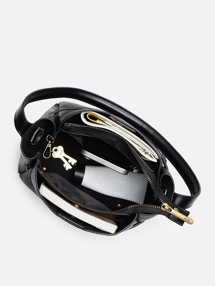 Valerie Tall Shoulder Bag - Black