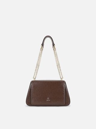 Stevie Snakeskin Sling - Brown