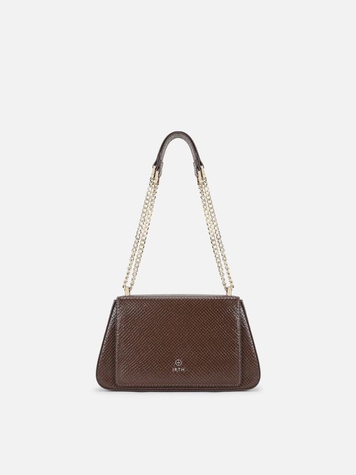 Stevie Snakeskin Sling - Brown