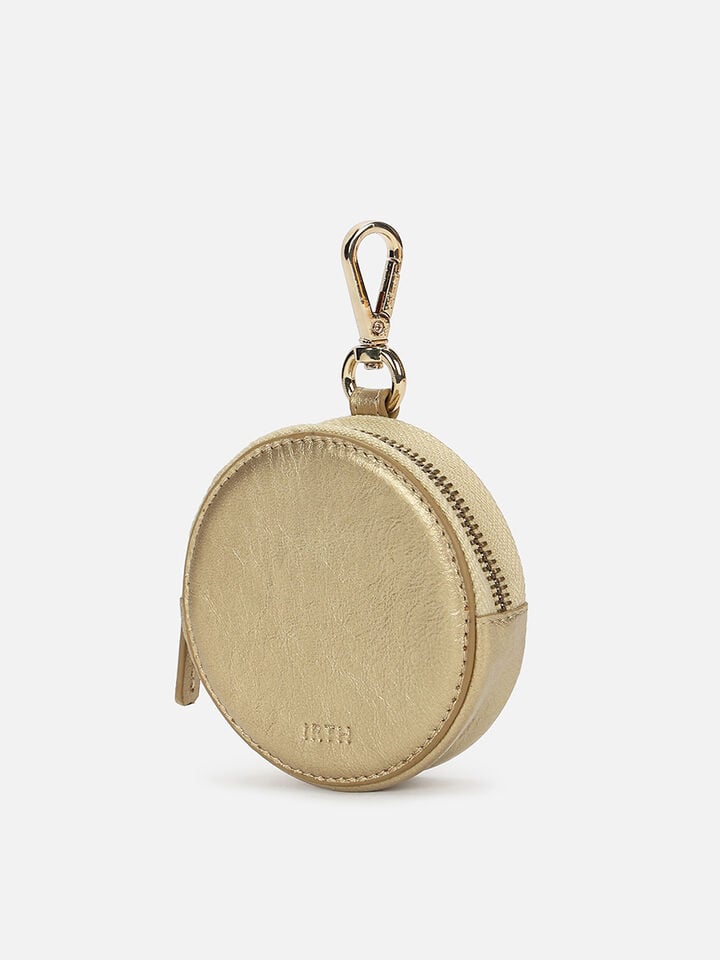 Chime Leather Coin Pouch - Gold