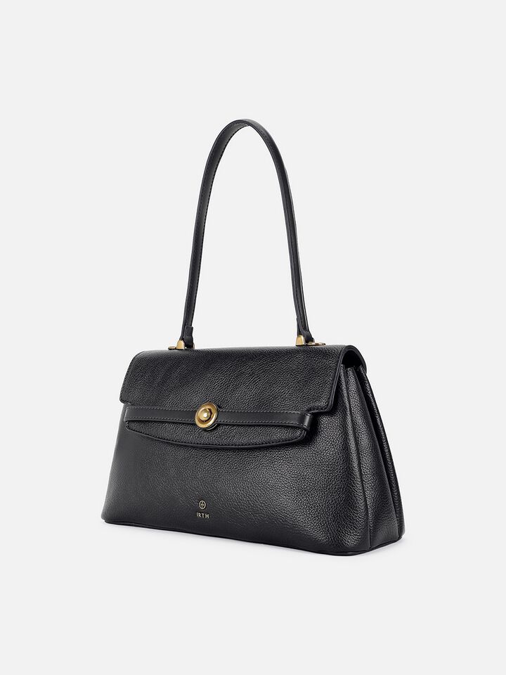 Valerie Wide Shoulder Bag - Black