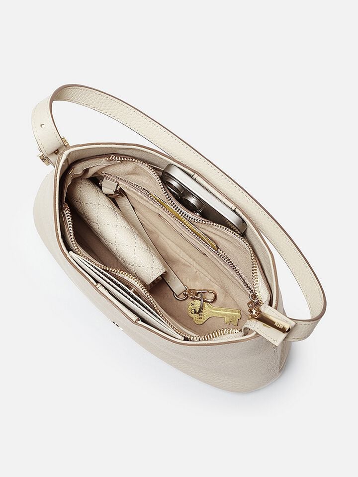 Lisette Leather Shoulder Bag - Off-White