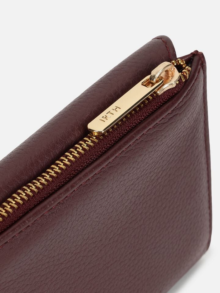 Ryan Leather Wallet Small - Dark Cherry