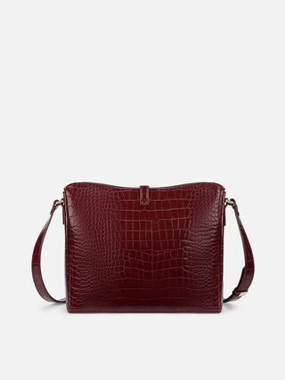 Esme Croco Sling - Dark Cherry